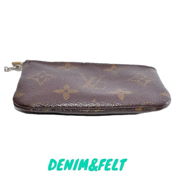 🤎LOUIS VUITTON Brown Monogram Leather LV Pochette Cre Coin Case | PRELOVED 🤎 - Picture 6 of 10